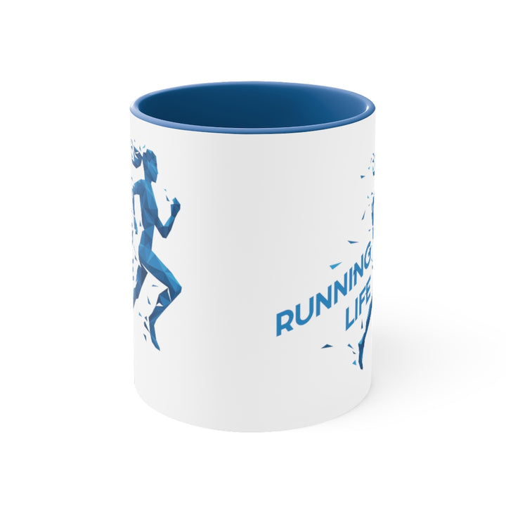 Running Life Cup, Mug for Runner, Accent Coffee Mug, 11oz, Gift for Runner,