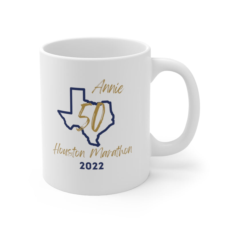 Houston 26.2 Ceramic Mug 11oz, Houston 50th Marathon, Houston Half Marathon,