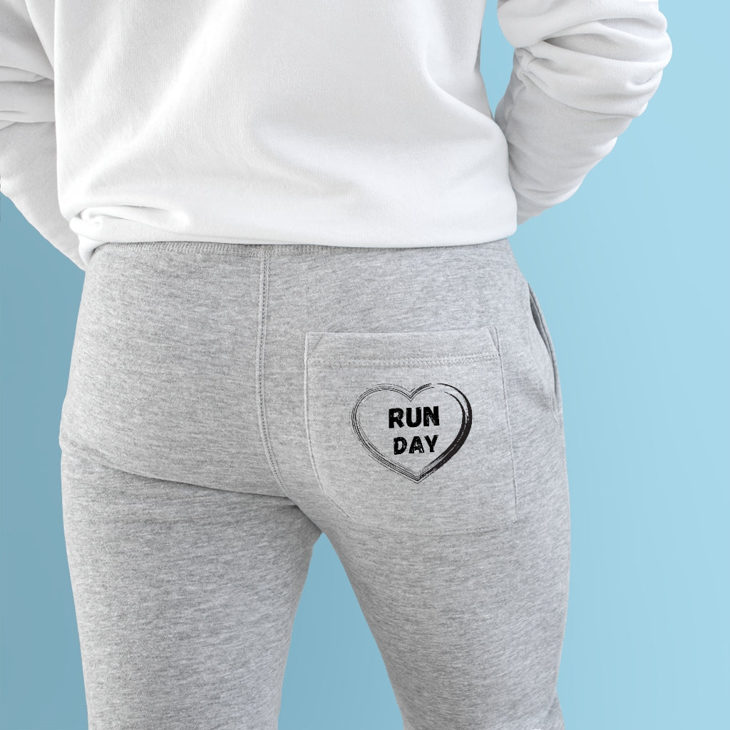 Run Day Premium Fleece Joggers, Heart Run Day, Joggers, I Heart Running Joggers