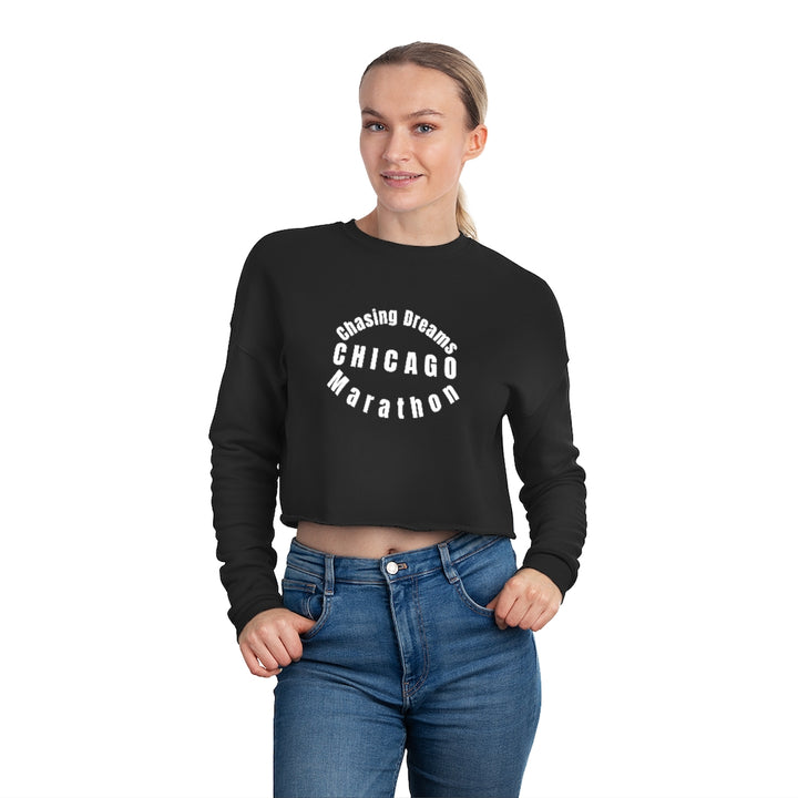 Chicago Cropped Sweatshirt, Women's Cropped Sweatshirt, Runners Shirt, Runners Cropped Top, Gift for Runner, Chicago 26.2