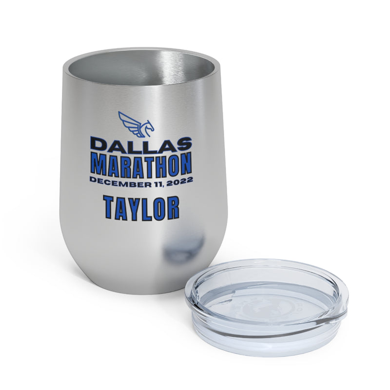 Dallas Marathon, Dallas Wine Tumbler Cup, 12oz Insulated Wine Tumbler, Dallas Wine Tumbler, 2022 Dallas Marathon