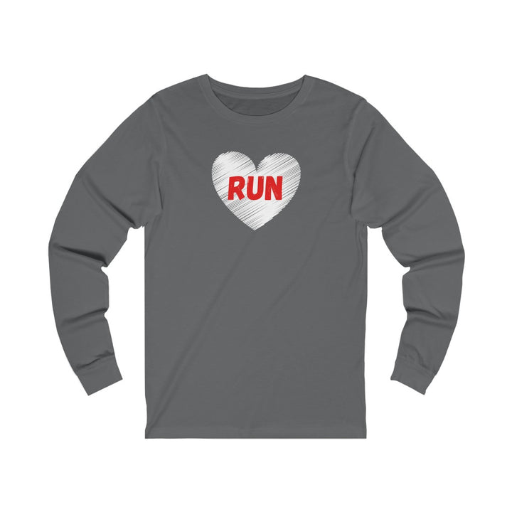 Love Run Shirt, I Love Running, I Heart Running, Unisex Jersey Long Sleeve Tee