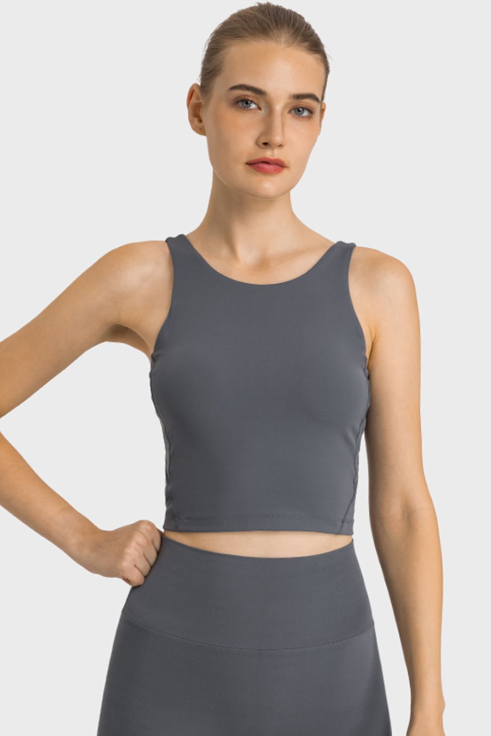 Cropped Sports Tank, Feel Like Skin Tank, Highly Stretchy Compfy Gym Tank