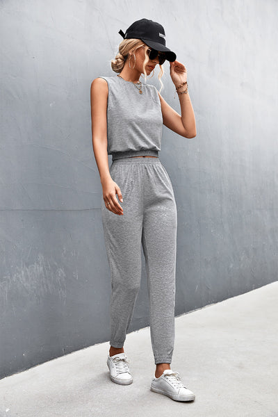 Sleeveless Top and Joggers Set