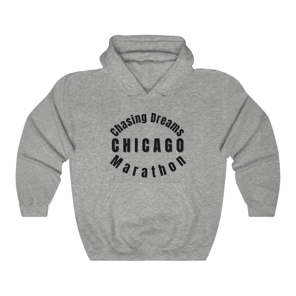 Chicago Hoodie, Chasing Dreams Marathon Shirt, Runners Gift, Unisex Heavy Blend Hooded Sweatshirt, Gift for Runners