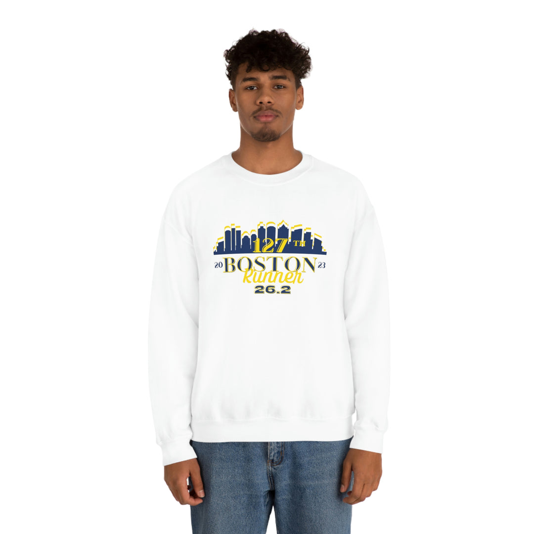 Boston 26.2 Support Crew Sweatshirt, Boston Support Crew, Unisex Heavy Blend Crewneck Sweatshirt