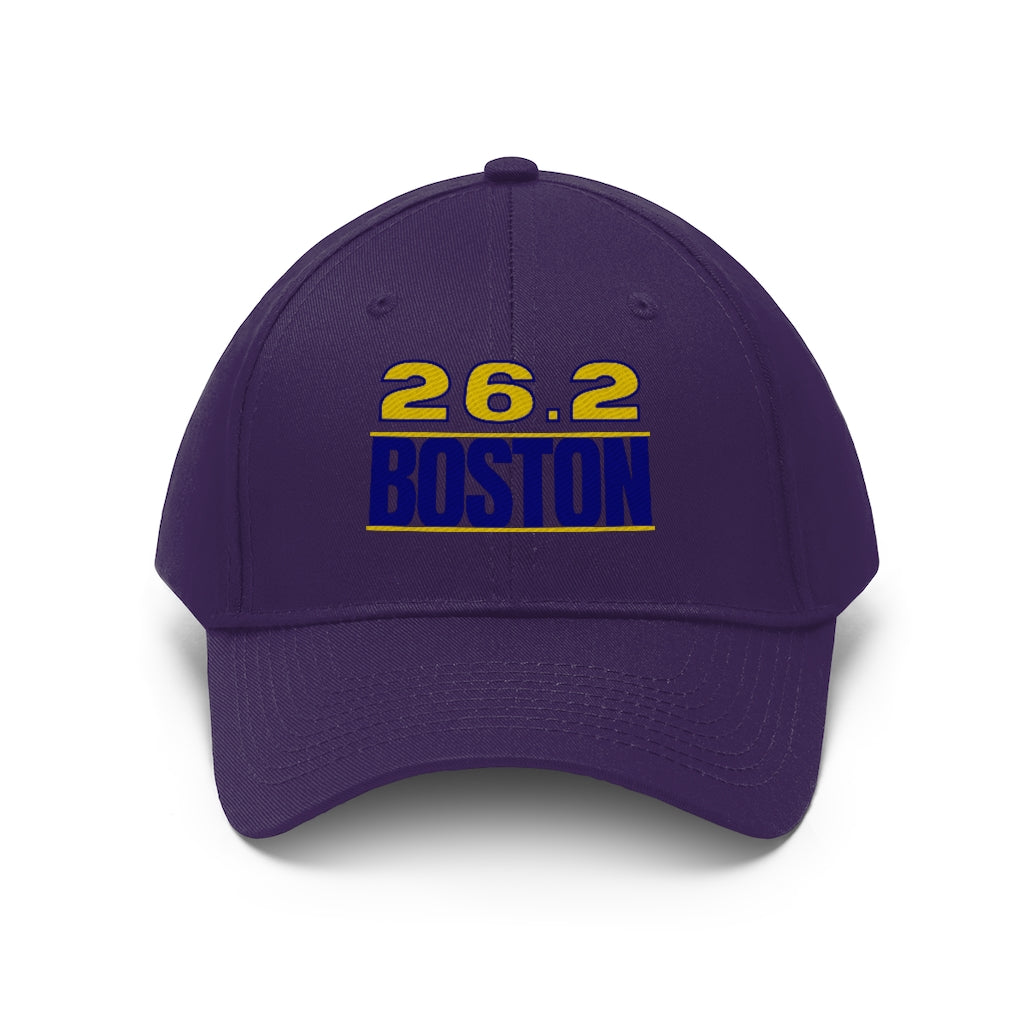 26.2 Boston Hat, Embroidered Marathon Cap, Unisex Twill Hat, Marathon Gift