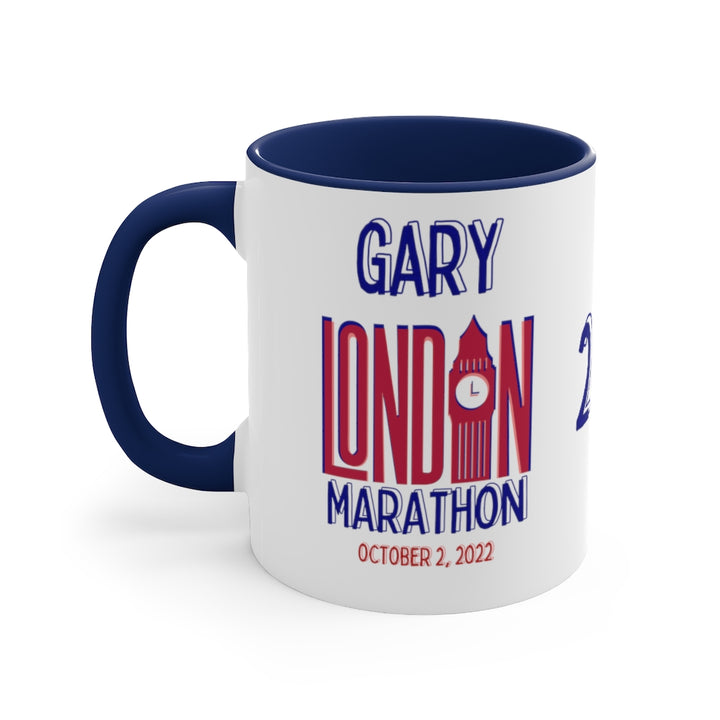 London Marathon Cup, 2022 Marathon, Accent Coffee Mug, 11oz, 26.2 London Mug, Personalized London Marathon Gift