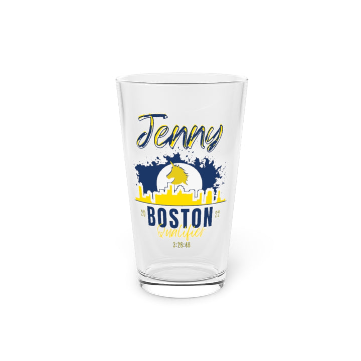 Boston, 26.2 Pint Glass, 16oz, Boston Runner, Gift for Boston Qualifier, Boston Beer Glass