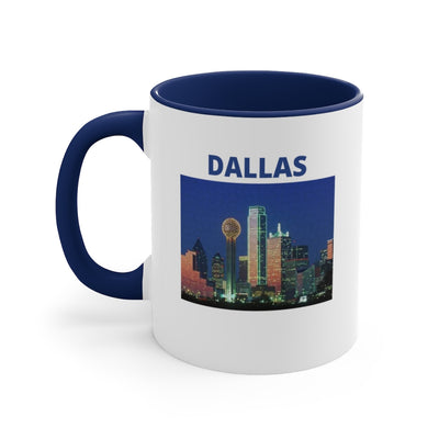Dallas Marathon Coffee Cup, 11oz, Dallas Half Marathon, Dallas 50th Marathon, Personalized Coffee Cup