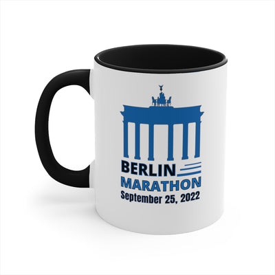 Berlin Marathon, Berlin Bib Cup, Accent Coffee Mug, 11oz, 26.2, Berlin Cup, Berlin Marathon Gift, Custom Marathon Gift,