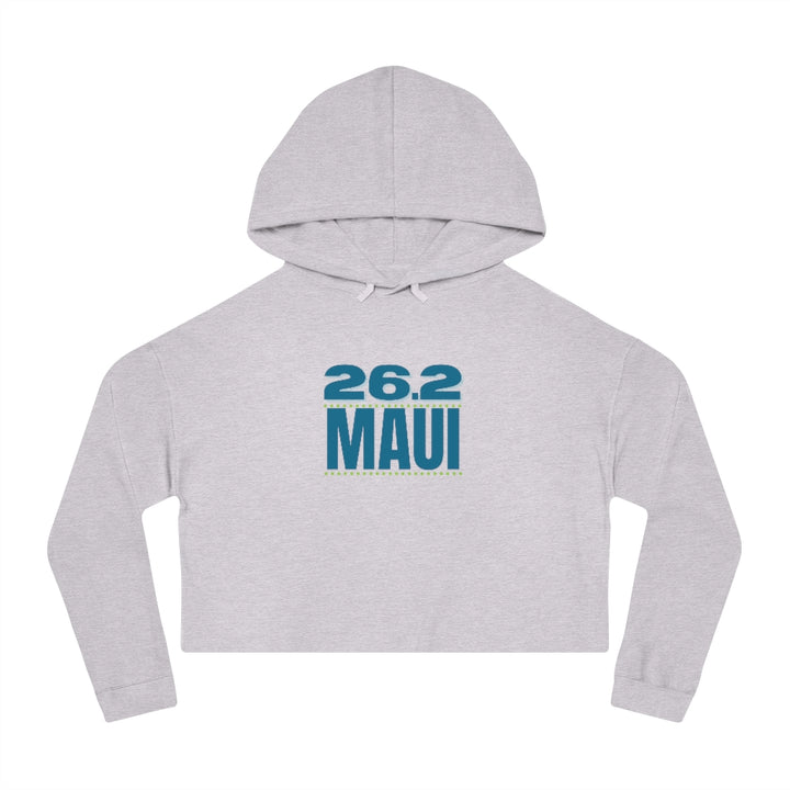 Maui Marathon Women's Cropped Hooded Sweatshirt, 26.2 Maui, Marathon Hoodie, Gift for Runner, Gift for Her