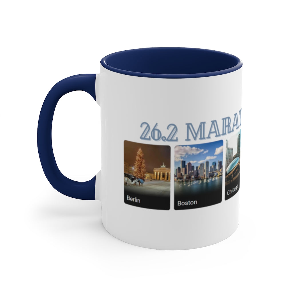 World Marathon Majors Coffee Cup, 11oz, Berlin, Boston, Chicago, London, Tokyo