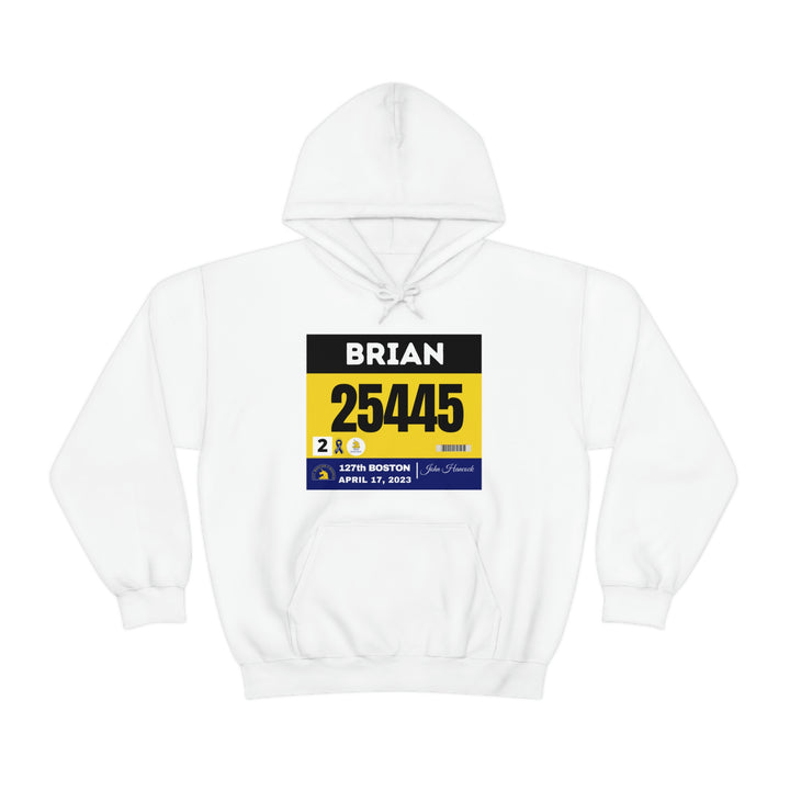 Boston Bib Hoodie, Marathon Hoodie, Personalized Marathon Hoodie, Boston Runner, 2023 Boston Bib, Unisex Heavy Blend™ Hooded Sweatshirt