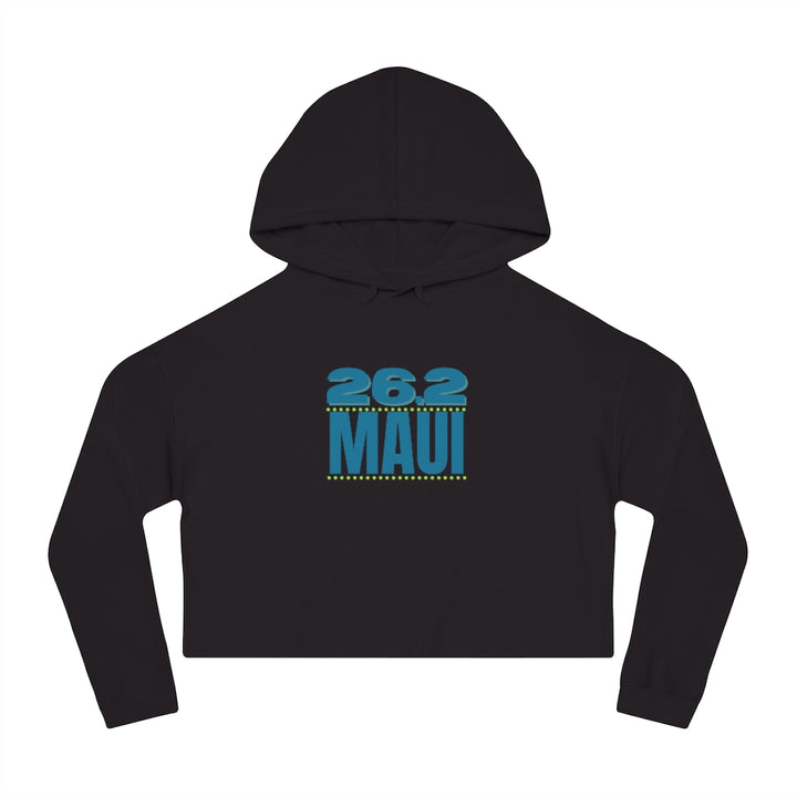 Maui Marathon Women's Cropped Hooded Sweatshirt, 26.2 Maui, Marathon Hoodie, Gift for Runner, Gift for Her