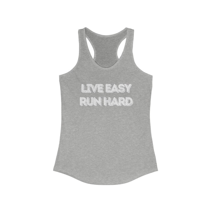 Live Easy Run Hard, Run Tank, Running, Gift for Runner, Marathoner, Women's Tank