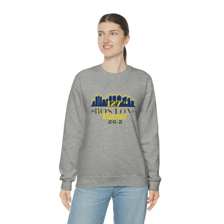 Boston 26.2 Support Crew Sweatshirt, Boston Support Crew, Unisex Heavy Blend Crewneck Sweatshirt