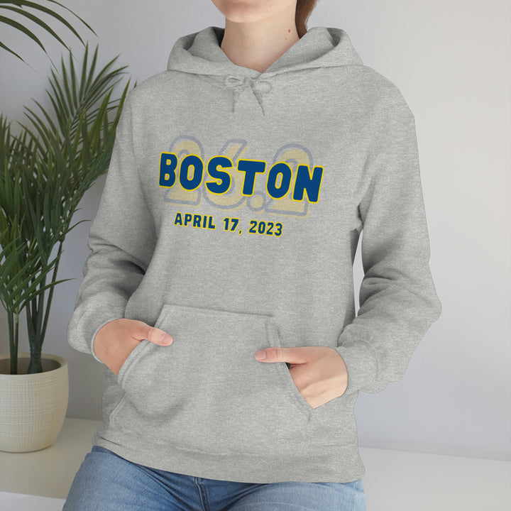 Boston Hoodie, 2023 Boston Sweatshirt, Heavy Blend Hooded Sweatshirt, Custom Hoodie, 26.2, Boston Runner, Boston Qualifier