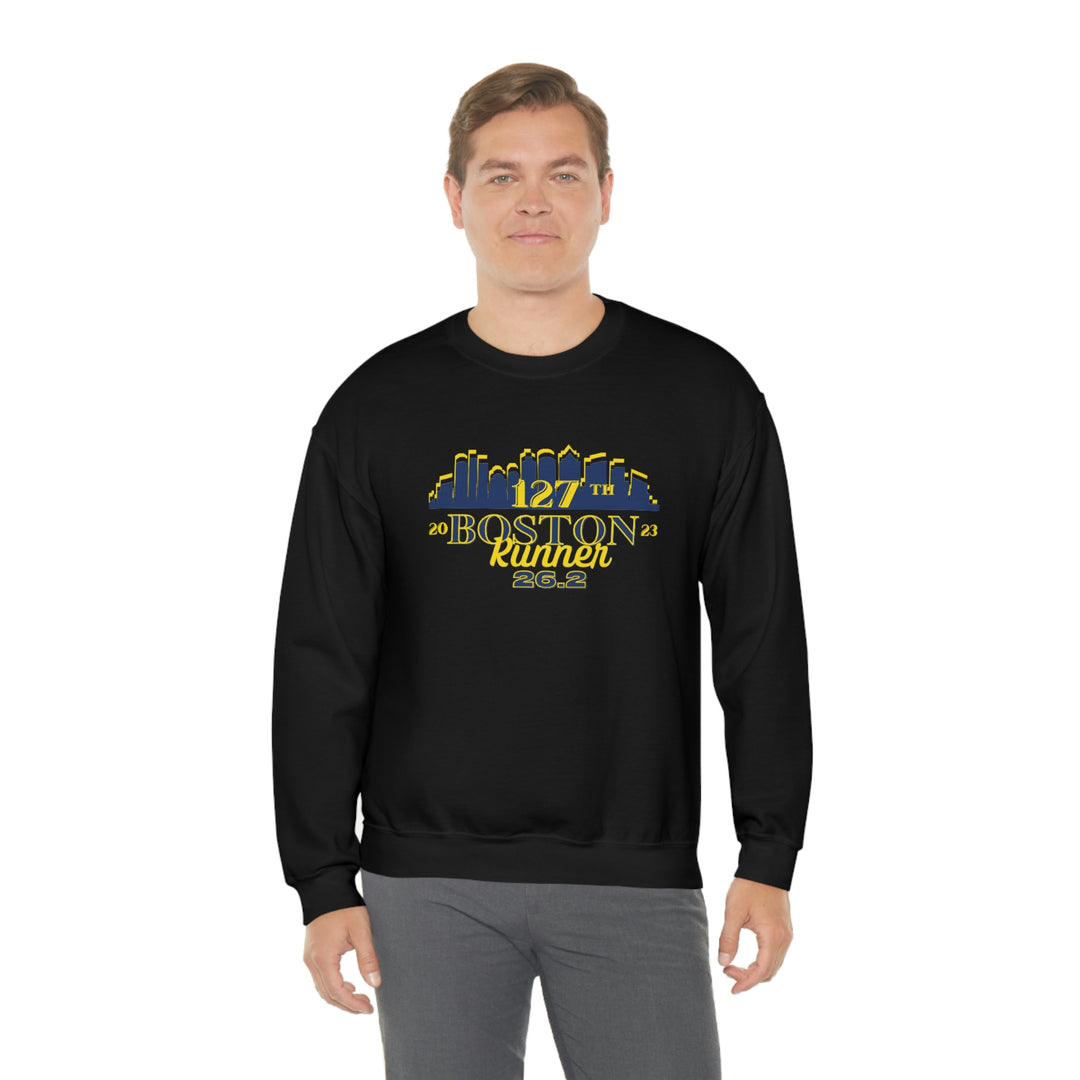 Boston 26.2 Support Crew Sweatshirt, Boston Support Crew, Unisex Heavy Blend Crewneck Sweatshirt