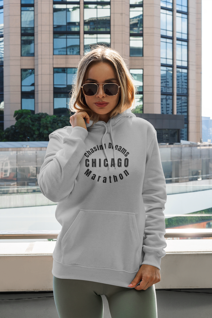 Chicago Hoodie, Chasing Dreams Marathon Shirt, Runners Gift, Unisex Heavy Blend Hooded Sweatshirt, Gift for Runners