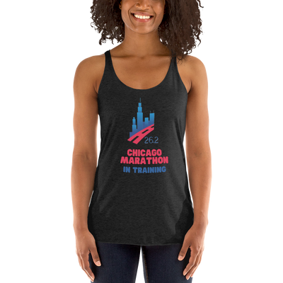 Chicago Marathon Tank, 26.2 Tank, Women's Tri-Blend Racerback Tank, Marathon Tank, Chicago Marathon in Training, Runner Tank